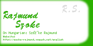 rajmund szoke business card